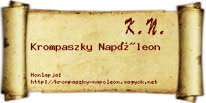 Krompaszky Napóleon névjegykártya
